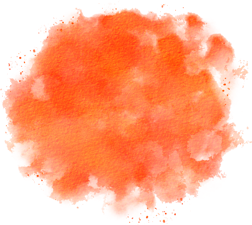 Orange Splash Watercolor Paint